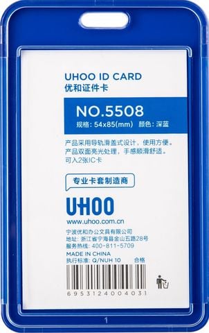 Bảng Tên Nhựa Uhoo Dọc Xanh 5508