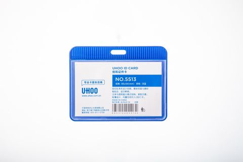 Bảng Tên Nhựa Kèm Dây Uhoo Ngang Xanh 5513