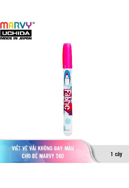 Bút Vẽ Vải Marvy 560 Hồng Dạ Quang