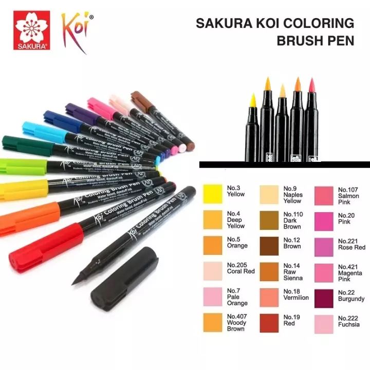 Bút Cọ Màu Sakura Koi Coloring Brush - Màu Rose Red