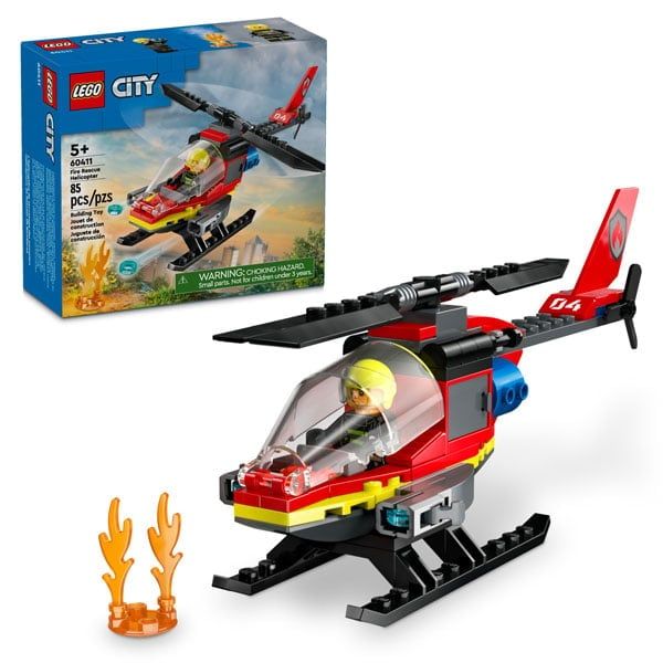 Đồ Chơi Lắp Ráp Trực Thăng Cứu Hỏa - Fire Rescue Helicopter - Lego City 60411