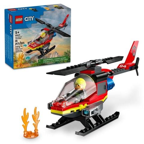 Đồ Chơi Lắp Ráp Trực Thăng Cứu Hỏa - Fire Rescue Helicopter - Lego City 60411