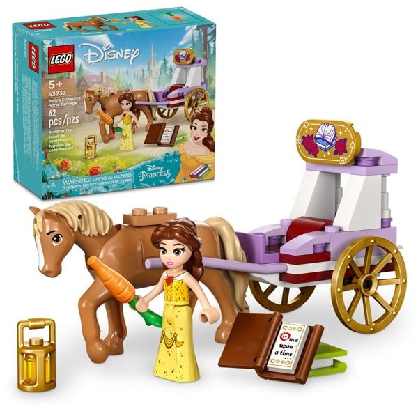 Đồ Chơi Lắp Ráp Cỗ Xe Ngựa Phiêu Lưu Của Belle - Belle's Storytime Horse Carriage -  Lego Disney Princess 43233