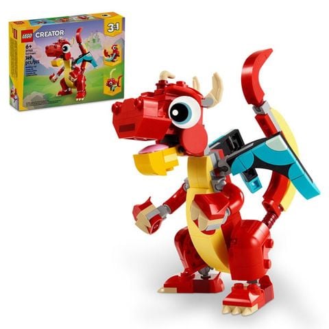 Đồ Chơi Lắp Ráp Rồng Đỏ May Mắn 3 In 1 - Red Dragon - Lego Creator 31145