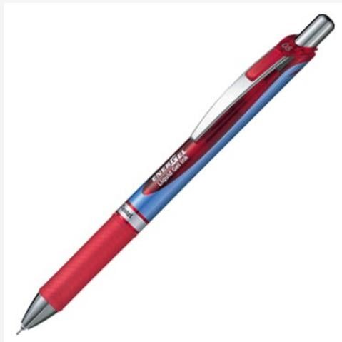 Bút Bi Gel Pentel 0.5 ENERGEL NEEDLE  - Màu Đỏ -  BLN75