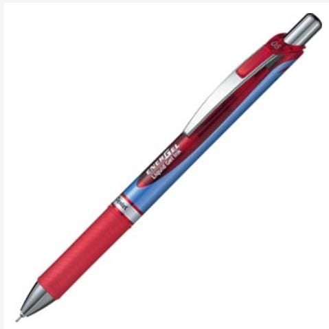 Bút Bi Gel Pentel 0.5 ENERGEL NEEDLE  - Màu Đỏ -  BLN75