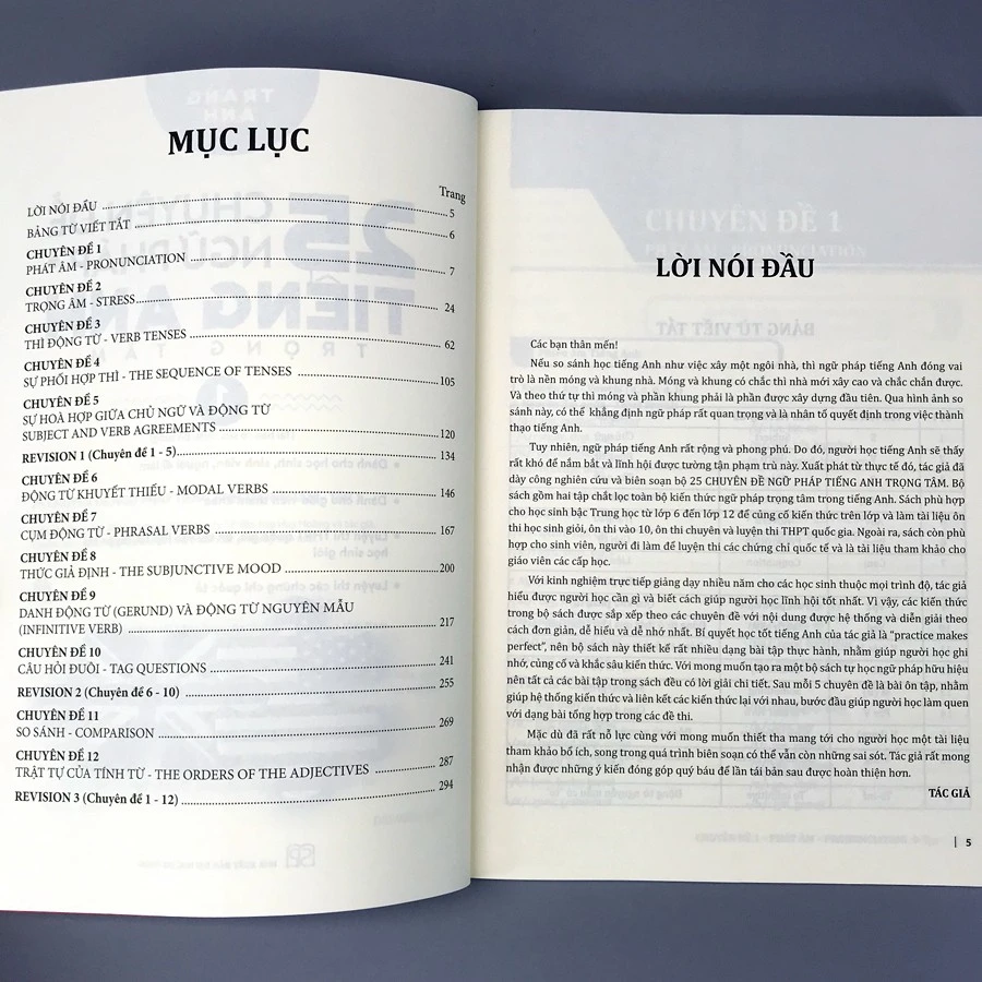 25 CHUYÊN ĐỀ NGỮ PHÁP TIẾNG ANH TRỌNG TÂM T1