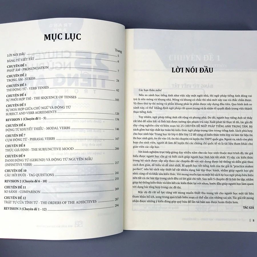 25 CHUYÊN ĐỀ NGỮ PHÁP TIẾNG ANH TRỌNG TÂM T1
