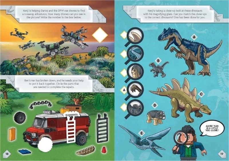 Lego Jurassic World: Raptors On The Run Activity Book _ Mom 0626
