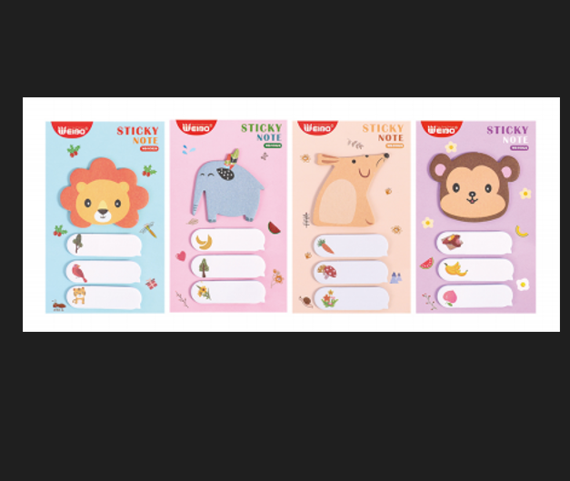 Bộ Giấy Note Vp Hình Con Vật 17.8*8Cm  Wb-95026 H/24 (Thnk098)