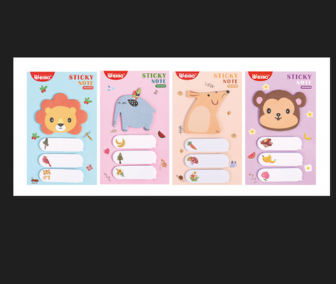 Bộ Giấy Note Vp Hình Con Vật 17.8*8Cm  Wb-95026 H/24 (Thnk098)