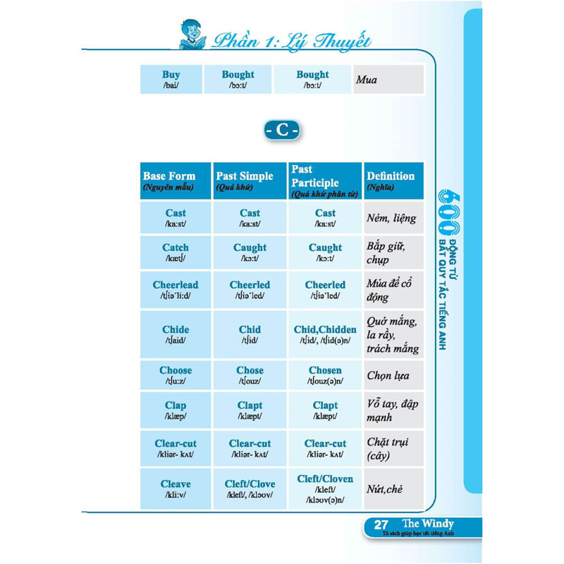 600 Động Từ Bất Quy Tắc Trong Tiếng Anh