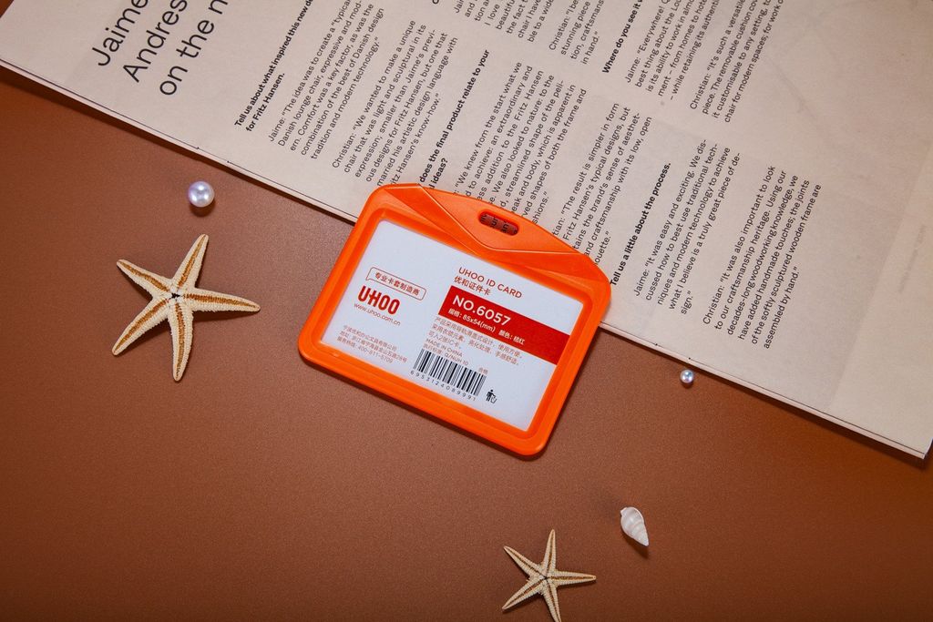 Bảng Tên Nhựa Uhoo Ngang Cam 6057