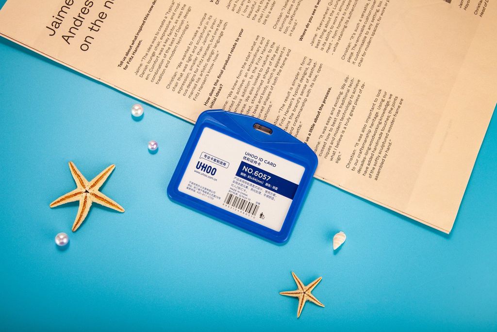 Bảng Tên Nhựa Uhoo Ngang Xanh 6057