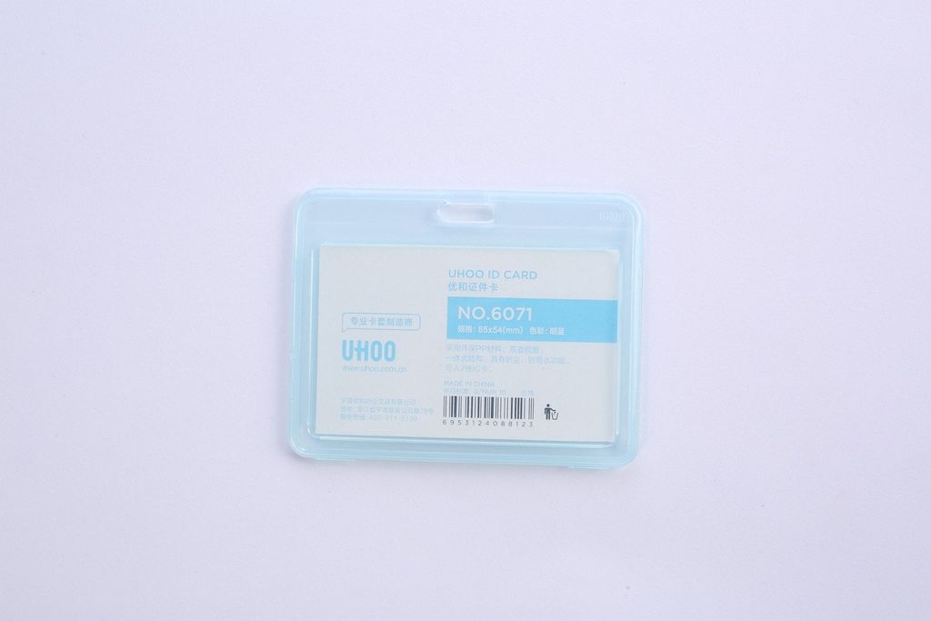 Bảng Tên Nhựa Kèm Dây Uhoo Ngang Xanh 6071
