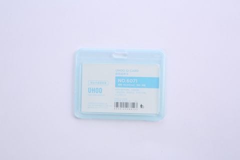 Bảng Tên Nhựa Kèm Dây Uhoo Ngang Xanh 6071