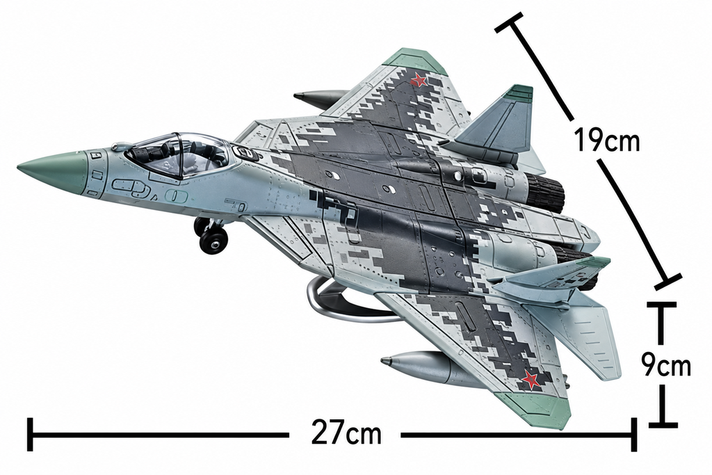 Xuja-23-26-Mô Hình Quân Sự Hiện Đại Máy Bay Su-57 Tỷ Lệ 1:72