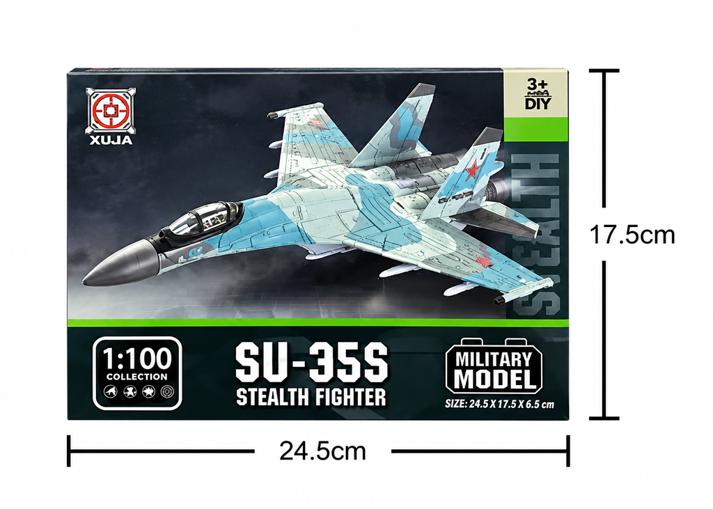 Xuja-24-48-Mô Hình Máy Bay Chiến Đấu Tàng Hình Su-35s Tỷ Lệ 1:100