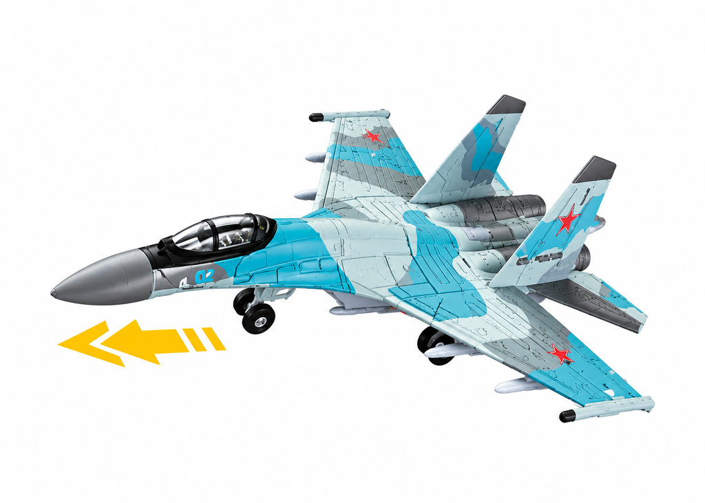 Xuja-24-48-Mô Hình Máy Bay Chiến Đấu Tàng Hình Su-35s Tỷ Lệ 1:100