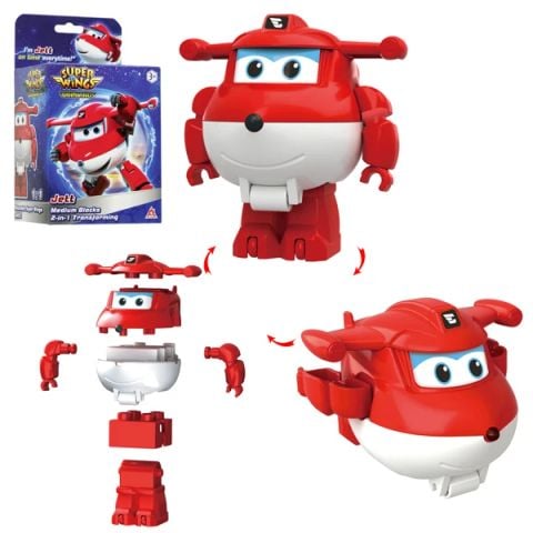 SUPERWINGS ĐỒ CHƠI LẮP RÁP ROBOT BIẾN HÌNH MÁY BAY JETT TIA CHỚP EU380512-1 (VTA)