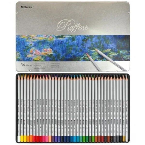 Hộp Chì Màu Khô Cao Cấp Marco Raffine 36 Màu 7100-36TN - Hộp Thiếc