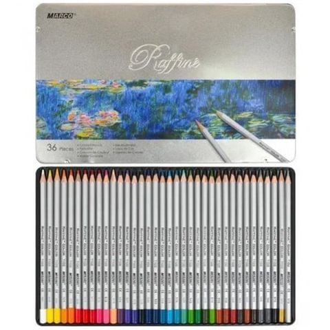 Hộp Chì Màu Khô Cao Cấp Marco Raffine 36 Màu 7100-36TN - Hộp Thiếc
