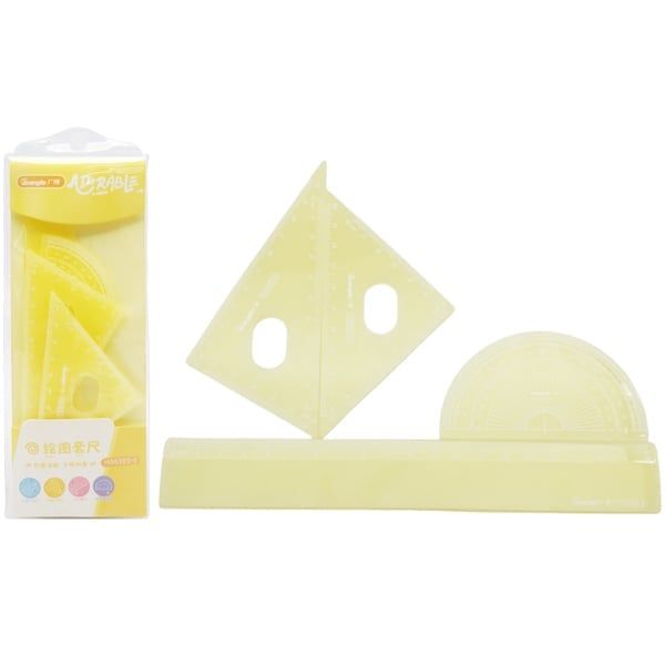 GUANGBO - BỘ THƯỚC MÀU H05323-1 4 CHI TIẾT (20CM)(24B/H) (ANS-0644)