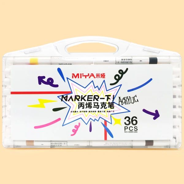 HIMI - BỘ BÚT LÔNG VẼ ACRYLIC MIYA HIMI 36 MÀU (1 ĐẦU) (VM-0600)