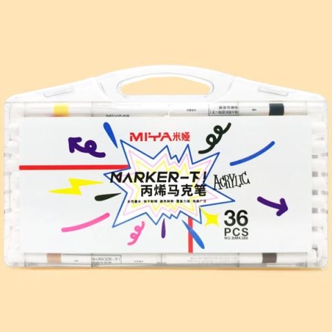 HIMI - BỘ BÚT LÔNG VẼ ACRYLIC MIYA HIMI 36 MÀU (1 ĐẦU) (VM-0600)