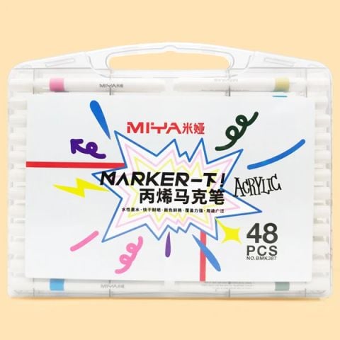 HIMI - BỘ BÚT LÔNG VẼ ACRYLIC MIYA HIMI 48 MÀU (1 ĐẦU) (VM-0600)
