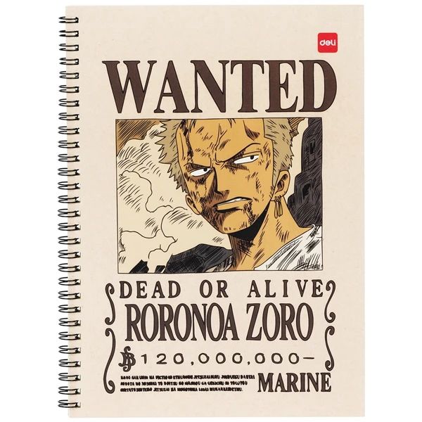 SỔ LÒ XO ONE PIECE B5-60 TRANG EN004 70GSM (0639-DELI)