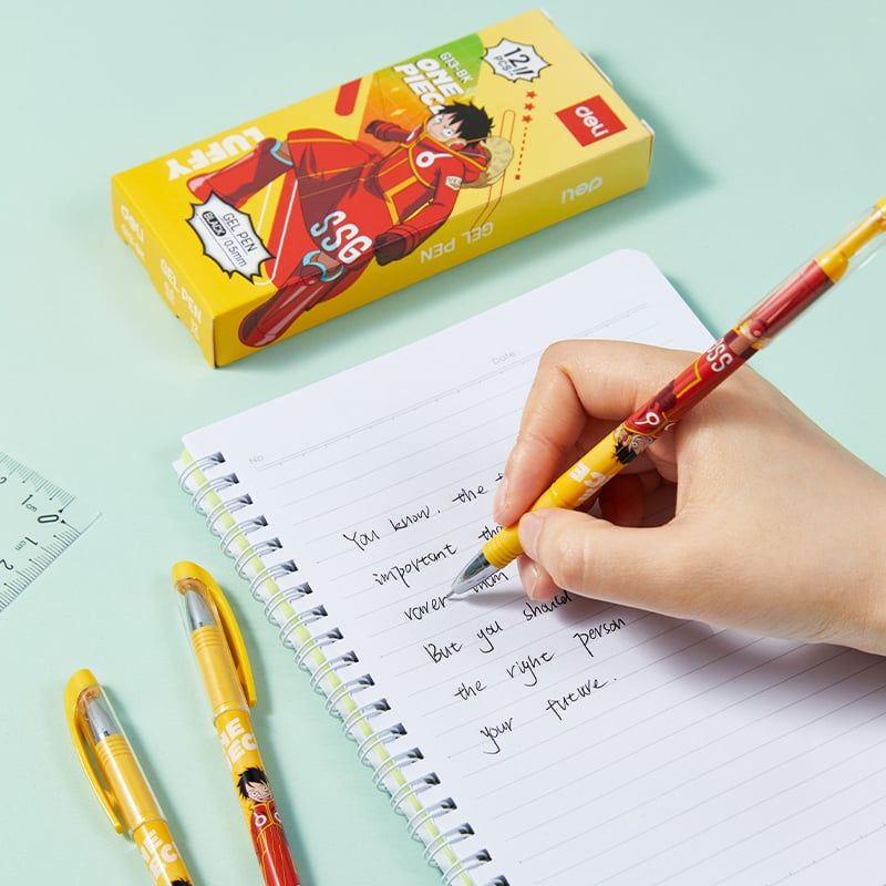 VIẾT GEL ĐEN 0.5MM ONEPIECE CG13-BK (0639-DELI)