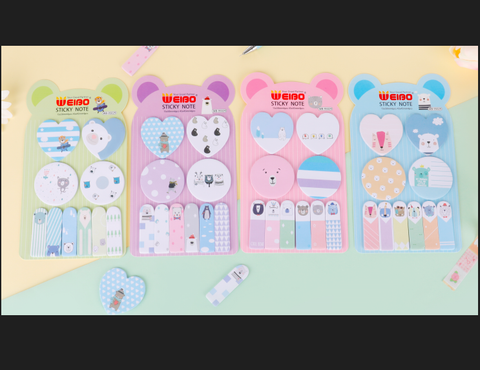 Bộ Giấy Note Vp Hình Con Vật 17.8*8Cm  Wb-95029 H/12 (Thnk098)