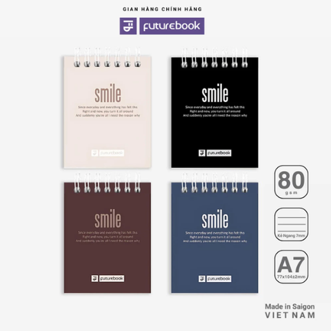 Future - Lk718 Sổ Lò Xo Smile A7 Bìa Kim Tuyến 160Tr