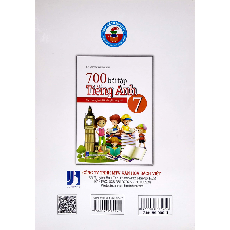 700 Bài Tập Tiếng Anh 7 (Chương Trình Mới)