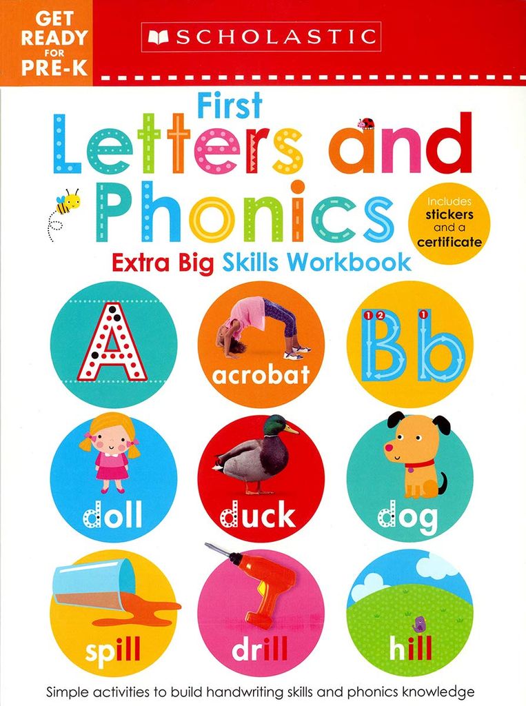First Letters And Phonics Get Ready For Pre-K Workbook: Scholastic Early Learners (Extra Big Skills Workbook)