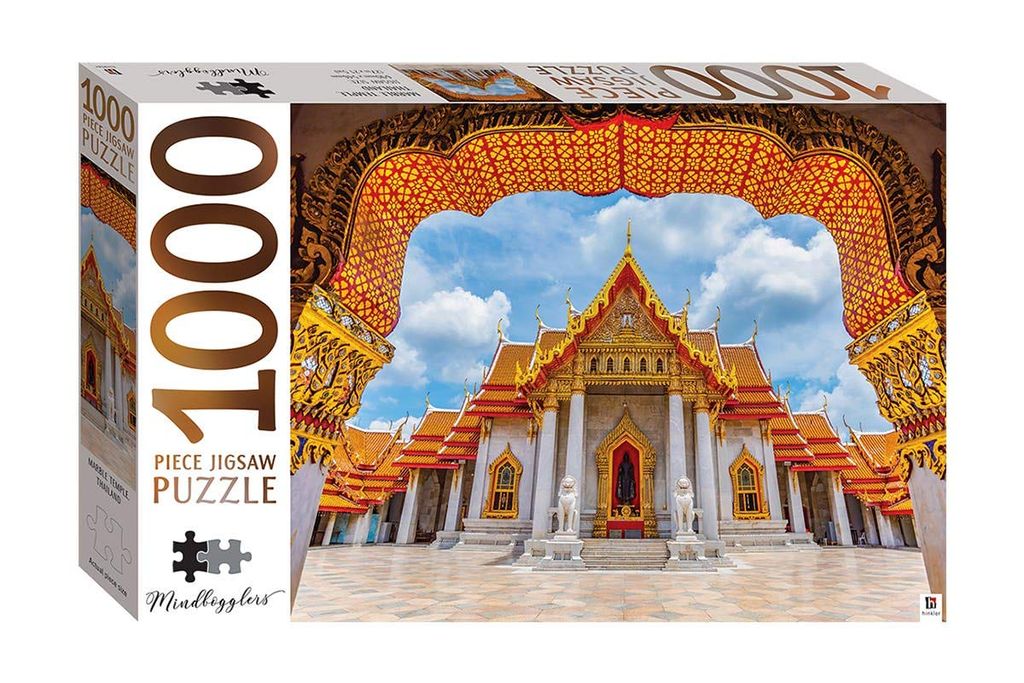 1000 Piece Puzzle Box: Mindbogglers Marble Temple Thailand