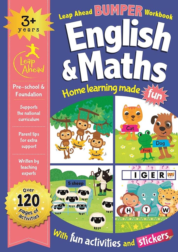 Leap Ahead Bumper Workbook: English And Maths 3+