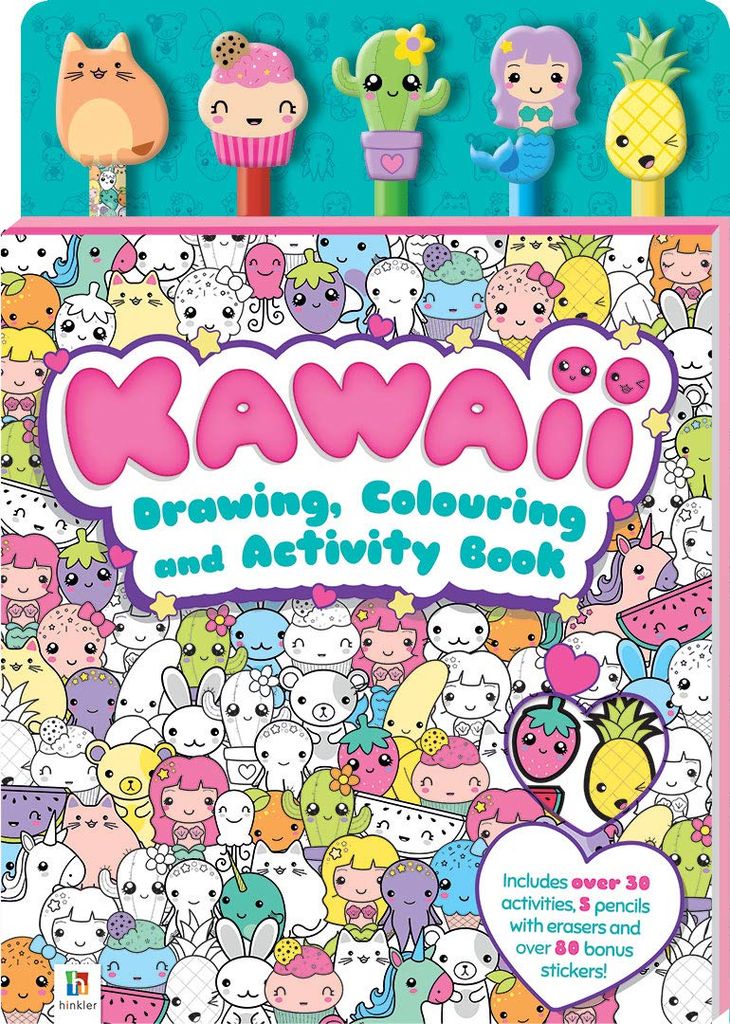 Kawaii Drawing, Colouring And Activity 5-Pencil Set