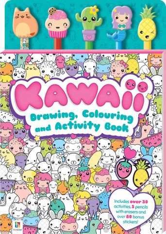 Kawaii Drawing, Colouring And Activity 5-Pencil Set
