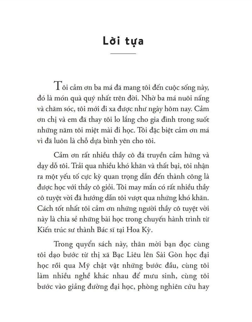 TỪ KIẾN TRÚC SƯ TRỞ THÀNH BÁC SĨ TẠI HOA KỲ