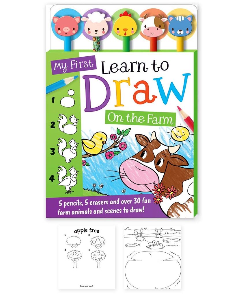 My First Learn To Draw: On The Farm (5-Pencil Set)