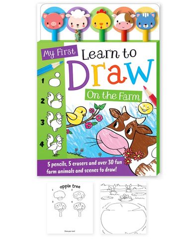 My First Learn To Draw: On The Farm (5-Pencil Set)