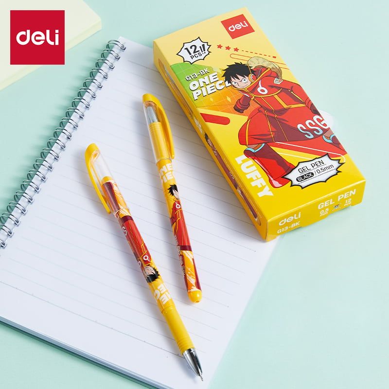 VIẾT GEL ĐEN 0.5MM ONEPIECE CG13-BK (0639-DELI)