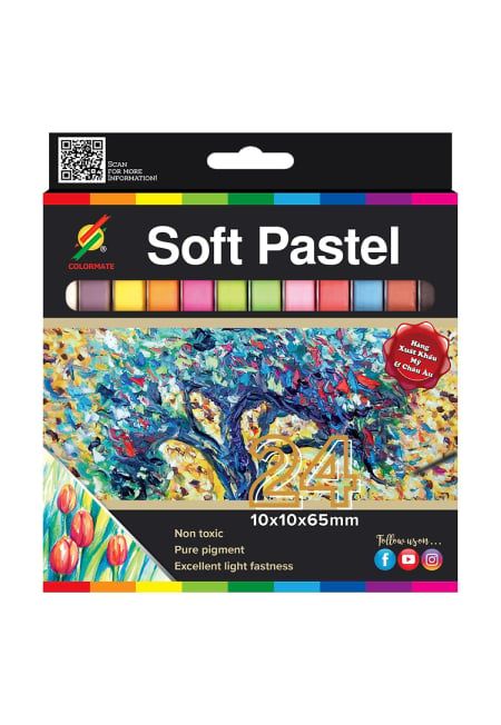Hộp Giấy 24 Cây Soft Pastel