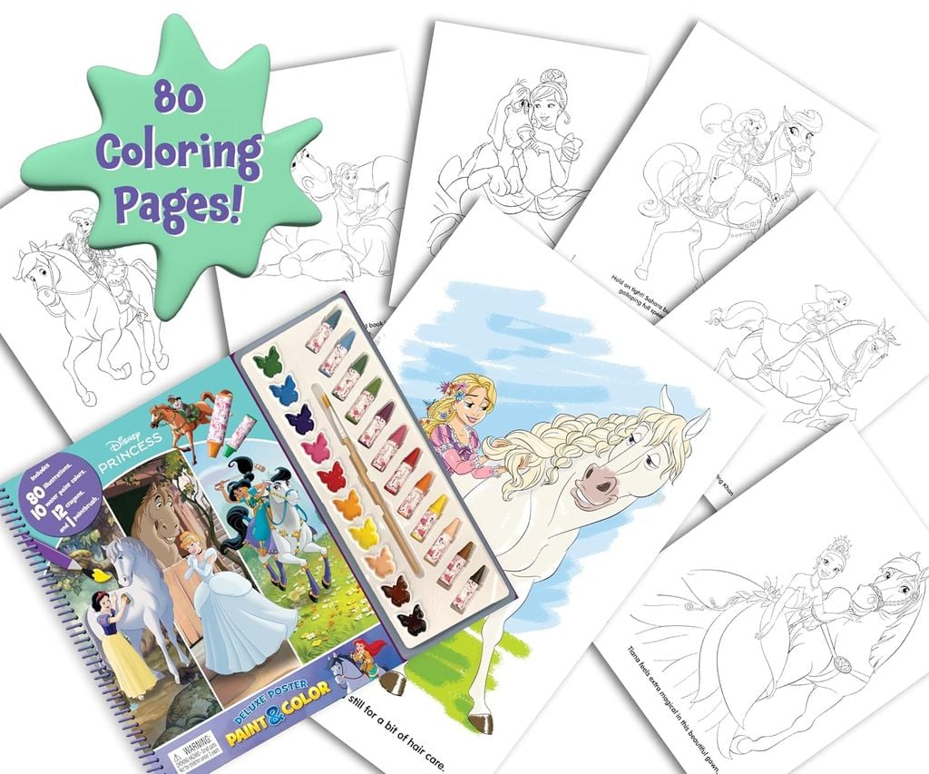 Disney Princesses #2 Deluxe Poster Paint & Color_Phidal 0126