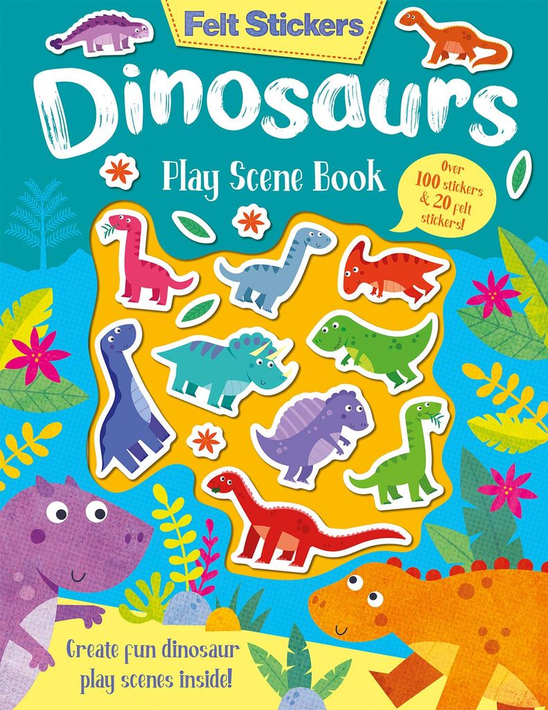 Felt Stickers: Dinosaur Play Scene Book