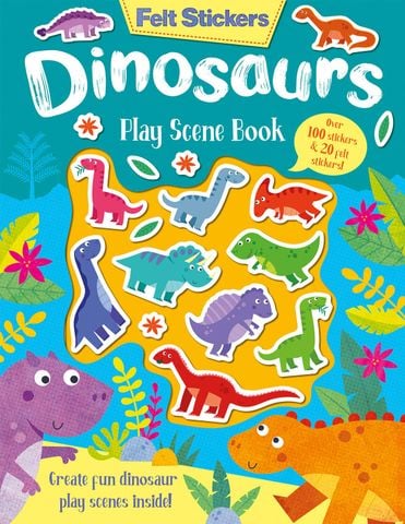 Felt Stickers: Dinosaur Play Scene Book