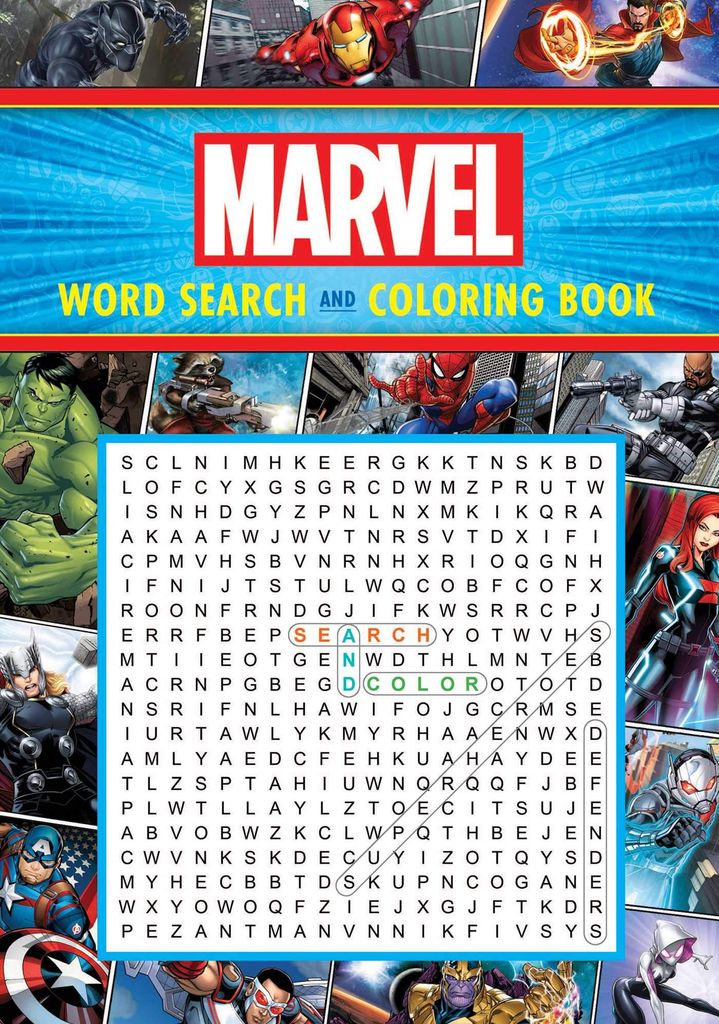 Marvel Word Search And Coloring Book