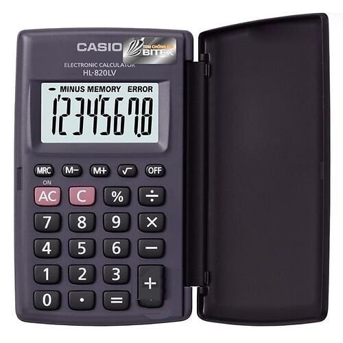 Máy Tính Casio  Hl820Lv- Bk (4014-Bt)